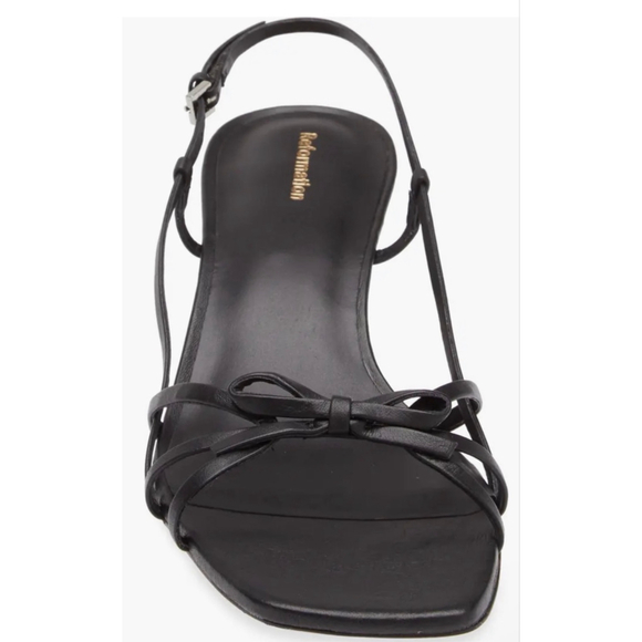 New Sold Out Style! Reformation Black Sally Slingback Sandals 9 - Picture 4 of 6
